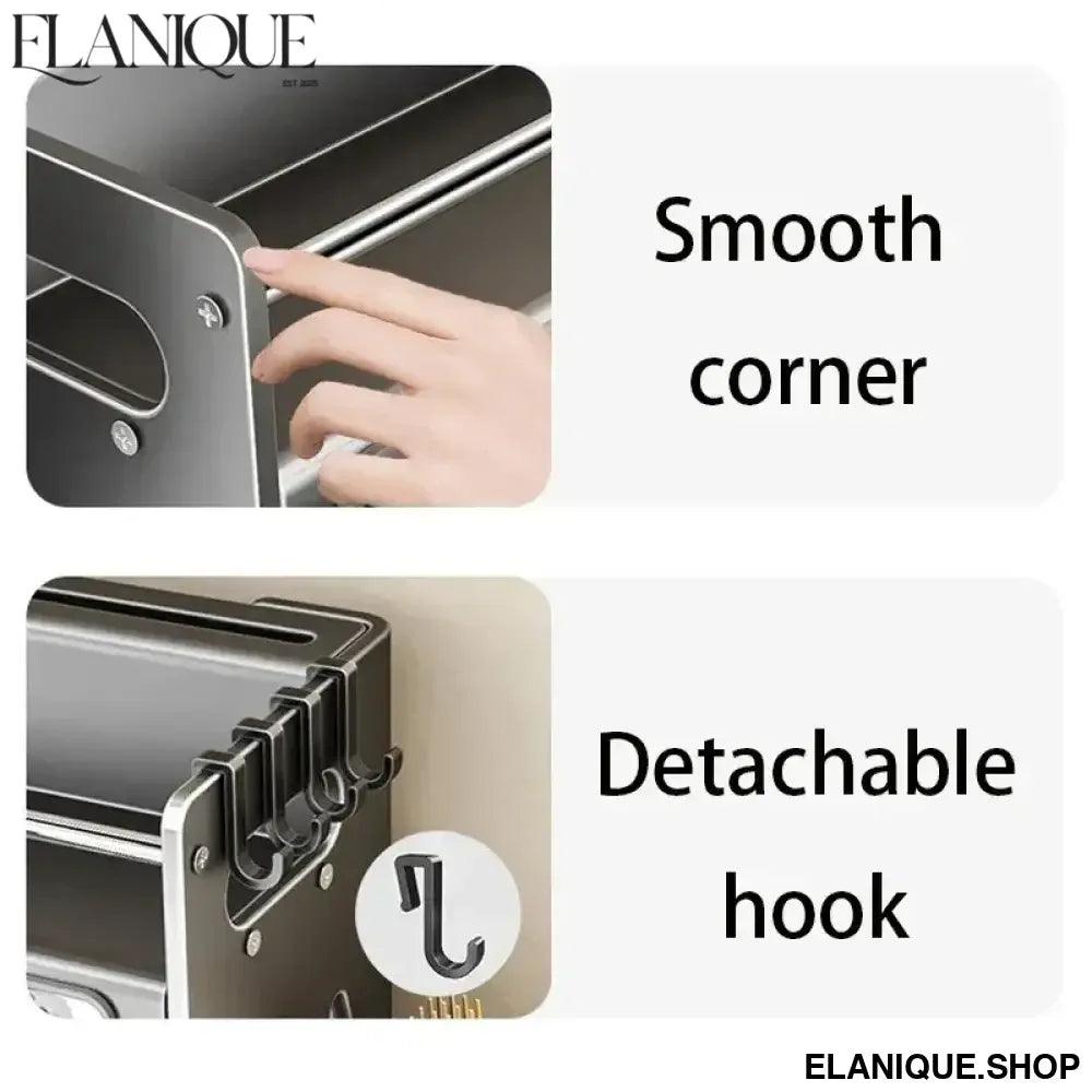 Kitchen Spice Racks Home Kitchen Cabinet Seasoning Holder Cutlery Holder Modern Multifunction Organizers Shelves Removable - Elanique