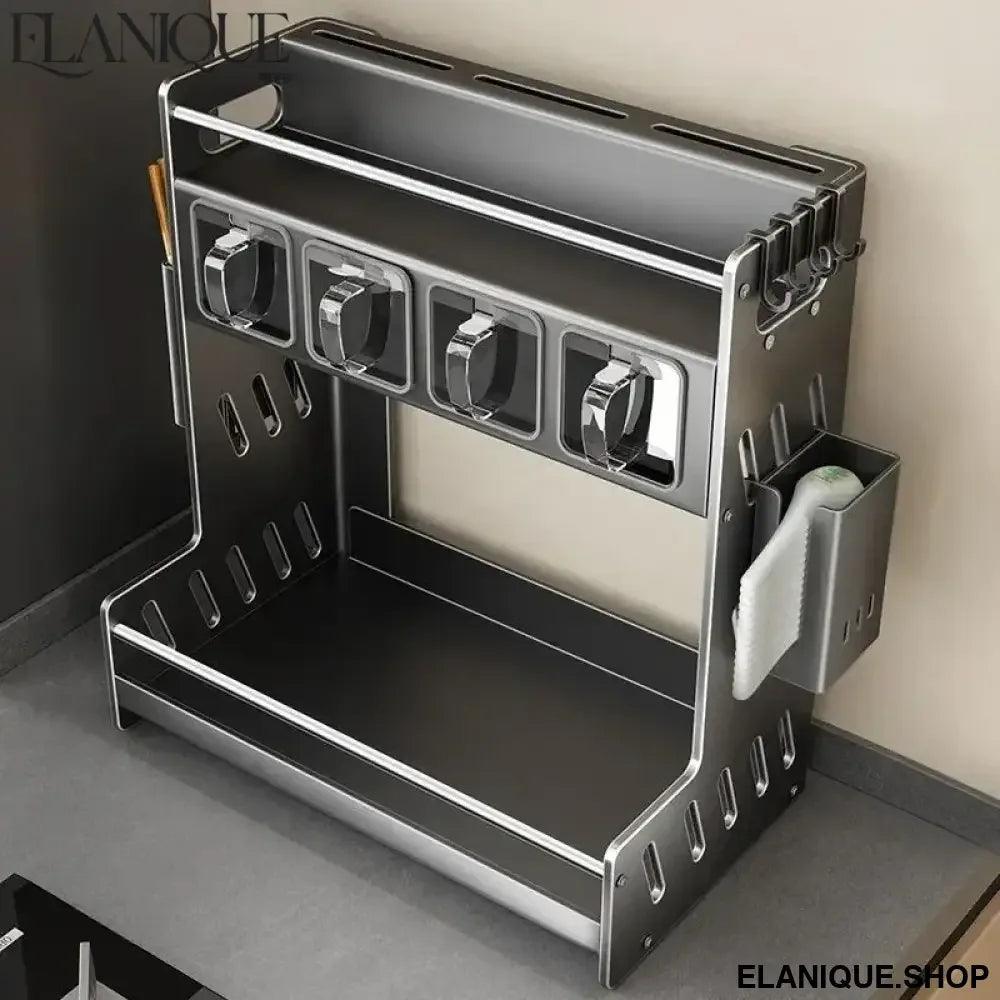 Kitchen Spice Racks Home Kitchen Cabinet Seasoning Holder Cutlery Holder Modern Multifunction Organizers Shelves Removable - Elanique