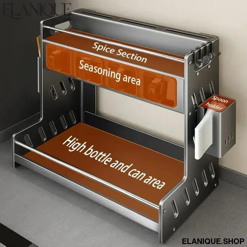 Kitchen Spice Racks Home Kitchen Cabinet Seasoning Holder Cutlery Holder Modern Multifunction Organizers Shelves Removable - Elanique