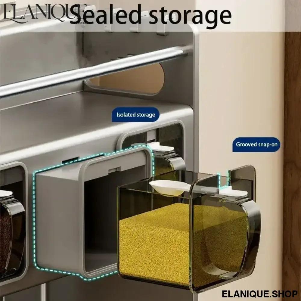 Kitchen Spice Racks Home Kitchen Cabinet Seasoning Holder Cutlery Holder Modern Multifunction Organizers Shelves Removable - Elanique