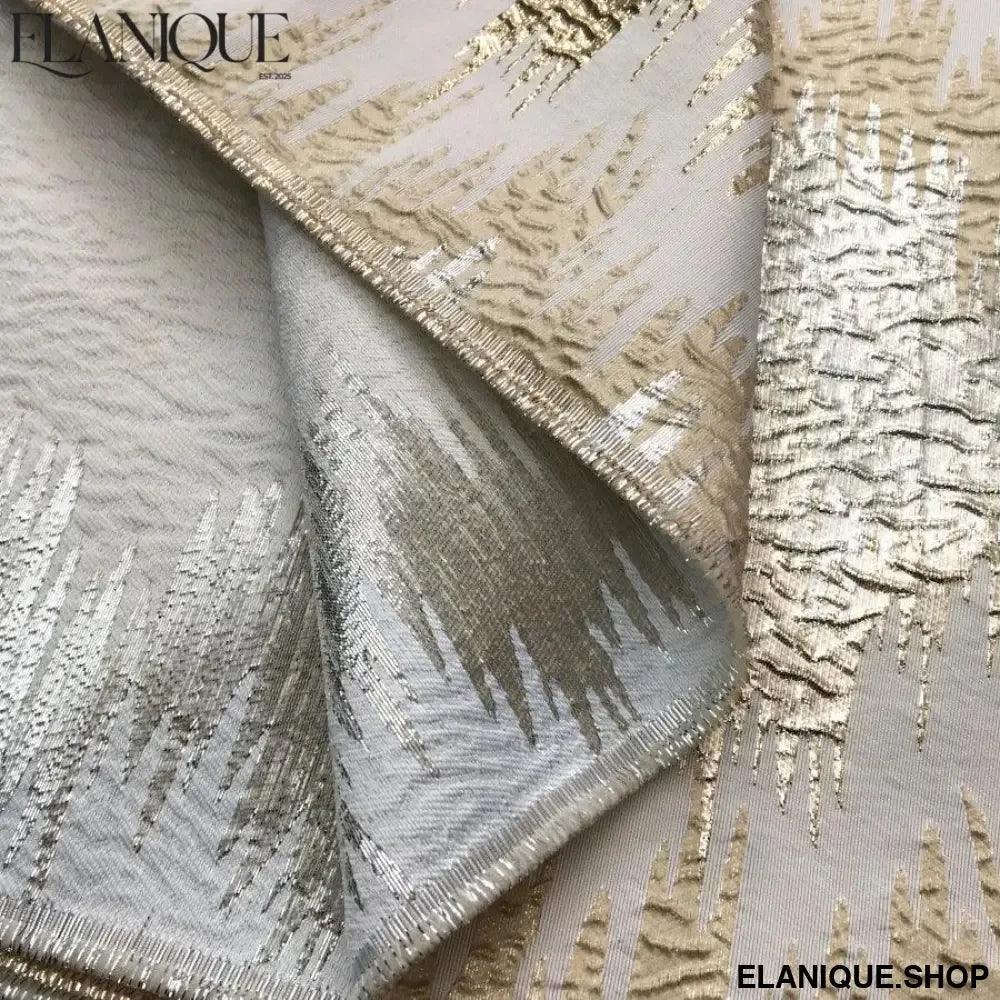 Luxury 2025 Designer African Jacquard Lace & Brocade Fabric - Premium Embellished Tulle for Holiday Party Dresses & Formal Wear - Elanique