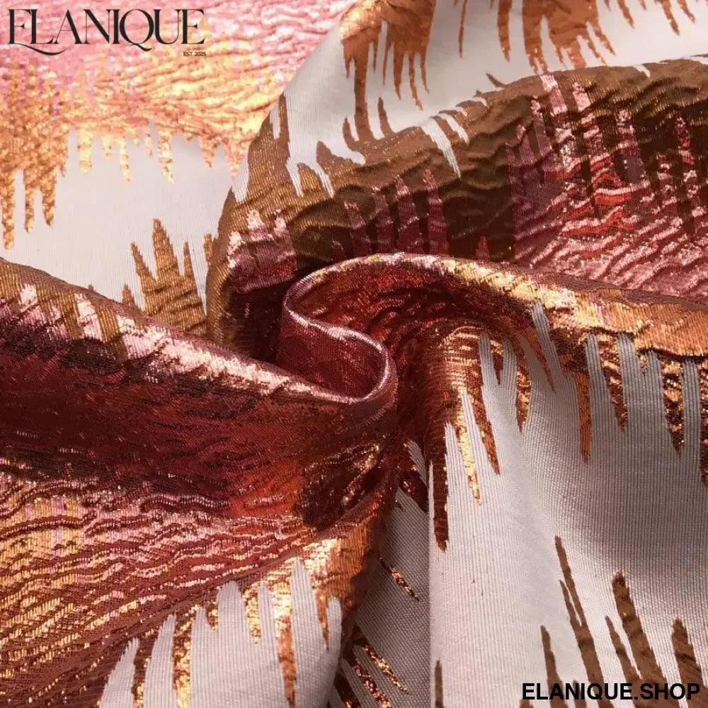 Luxury 2025 Designer African Jacquard Lace & Brocade Fabric - Premium Embellished Tulle for Holiday Party Dresses & Formal Wear - Elanique