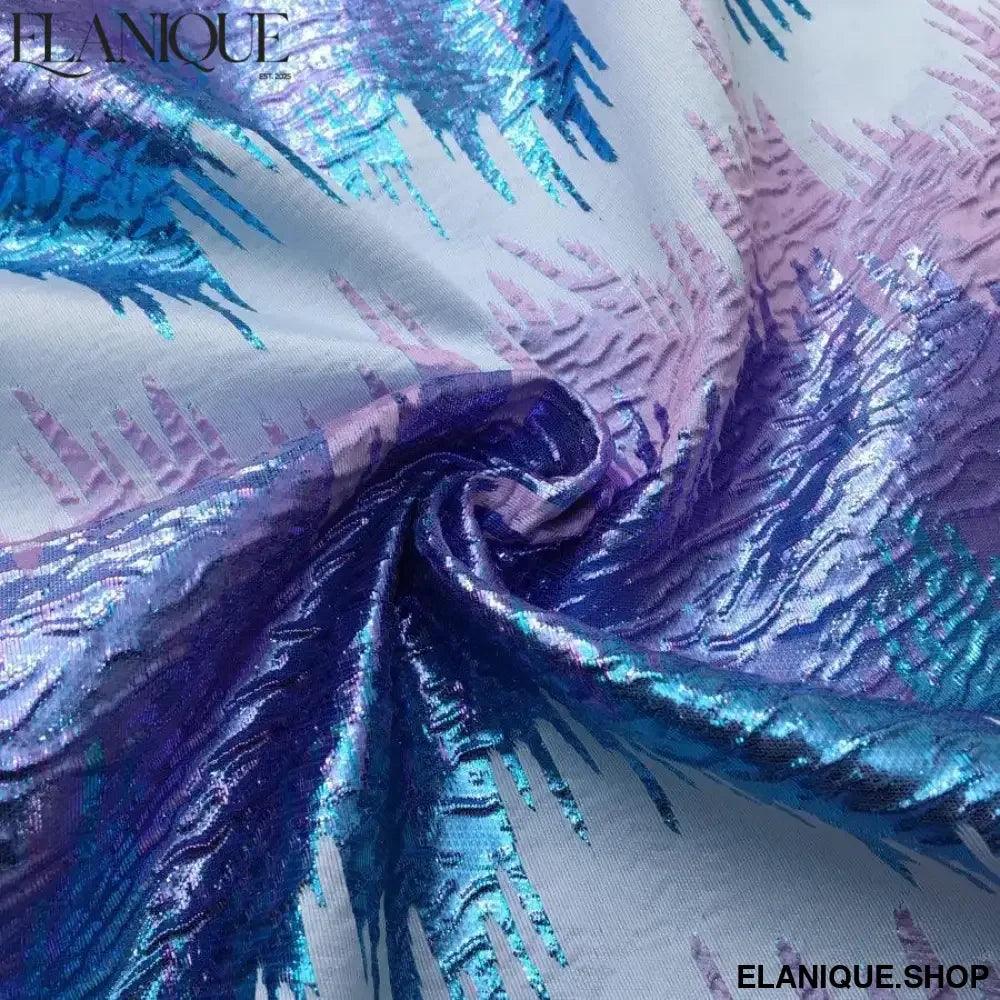 Luxury 2025 Designer African Jacquard Lace & Brocade Fabric - Premium Embellished Tulle for Holiday Party Dresses & Formal Wear - Elanique