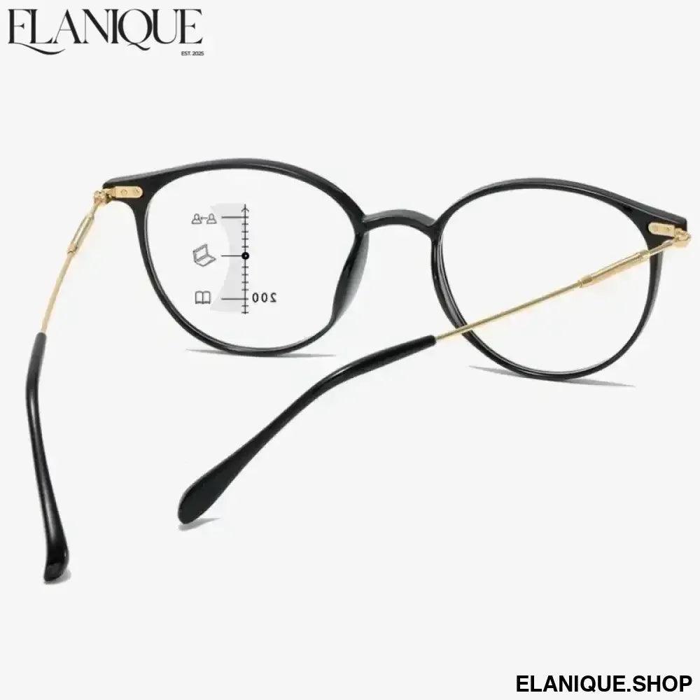Luxury Near and Far Multifocal Glasses Unisex Anti-blue Light Reading Glasses Diopters Women Men Ultralight Hyperopia 0 To +4.0 - Elanique
