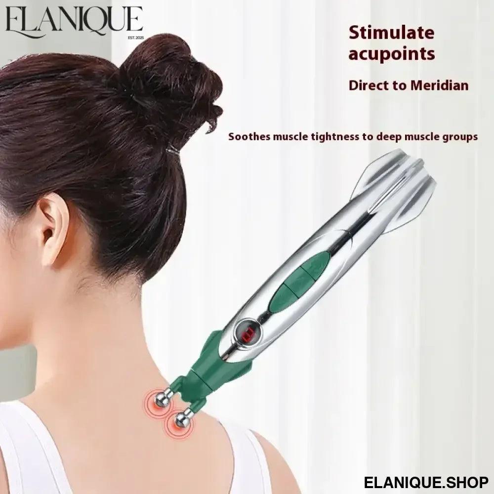 Meridian Pen Acupuncture Massage Pen Muscle Circulation Massage Acupuncture Pain Relief Meridian Pen Motorized Meridian Pen - Elanique
