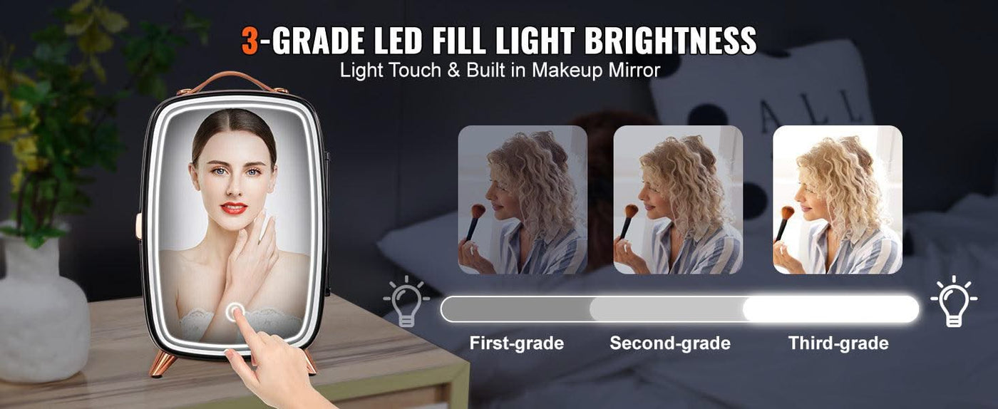 VEVOR 6L Mini Cosmetics Fridge Single Door Electric Refrigeration Keep Cooling Mask Beverage for Household Dormitory Car Use