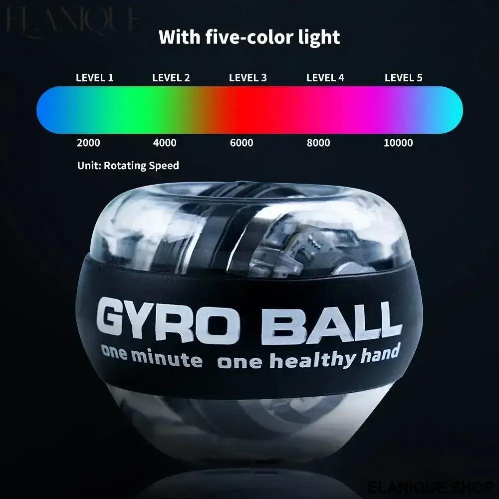 New LED Gyroscopic Powerball Auto Start Range Gyro Power Wrist Ball With Counter Arm Hand Muscle Force Trainer Fitness Equipment - Elanique