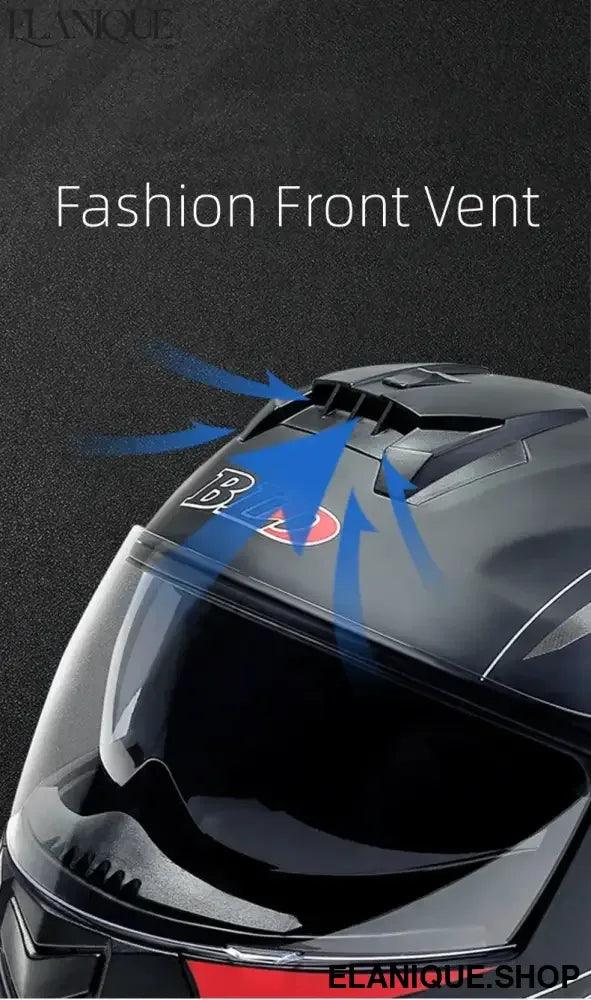 Personalised Dual Lens Flip Up Helmet – Motocross Racing Modular - Elanique