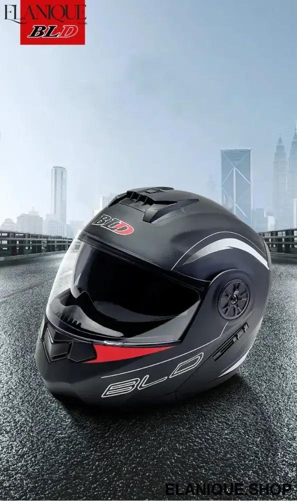 Personalised Dual Lens Flip Up Helmet – Motocross Racing Modular - Elanique
