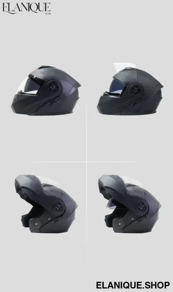 Personalised Dual Lens Flip Up Helmet – Motocross Racing Modular - Elanique