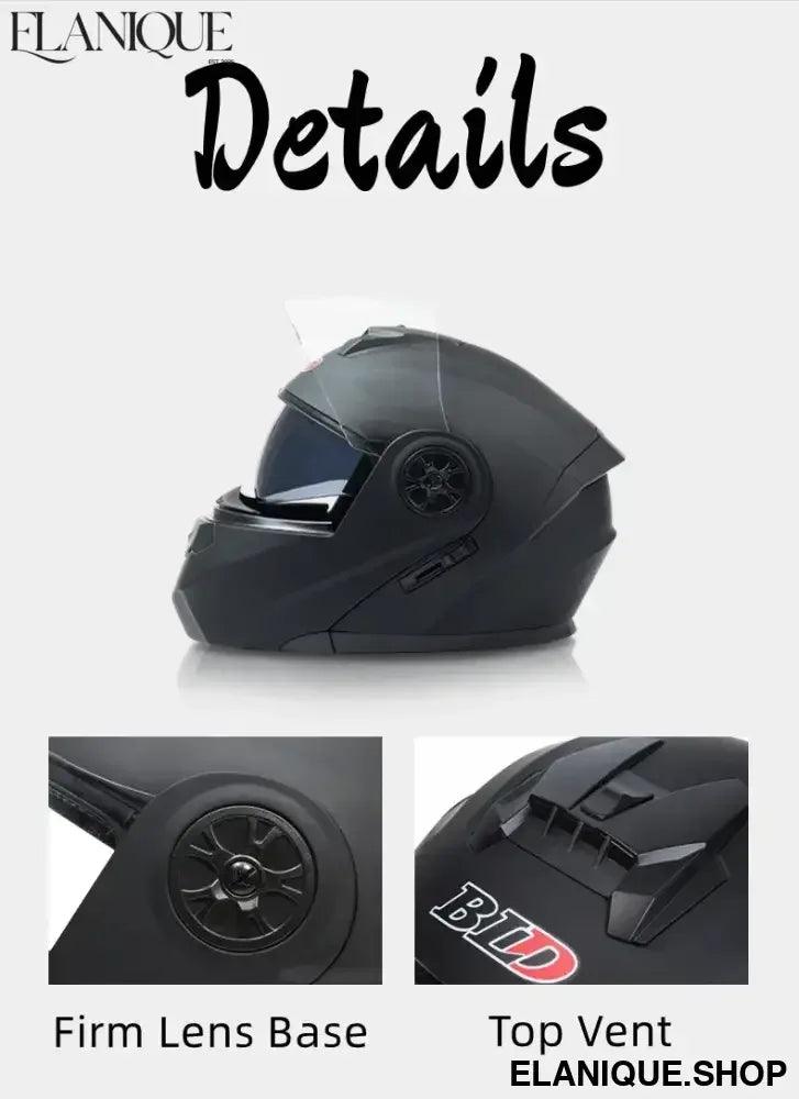 Personalised Dual Lens Flip Up Helmet – Motocross Racing Modular - Elanique