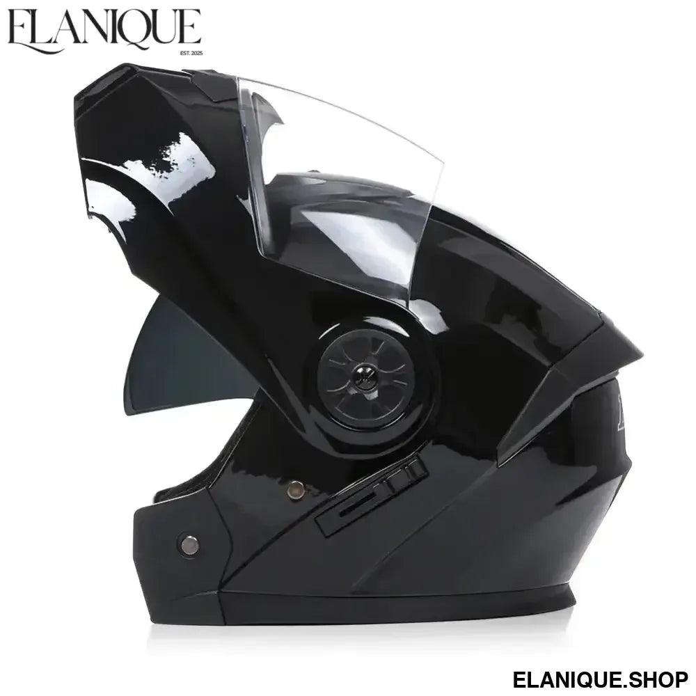 Personalised Dual Lens Flip Up Helmet – Motocross Racing Modular - Elanique