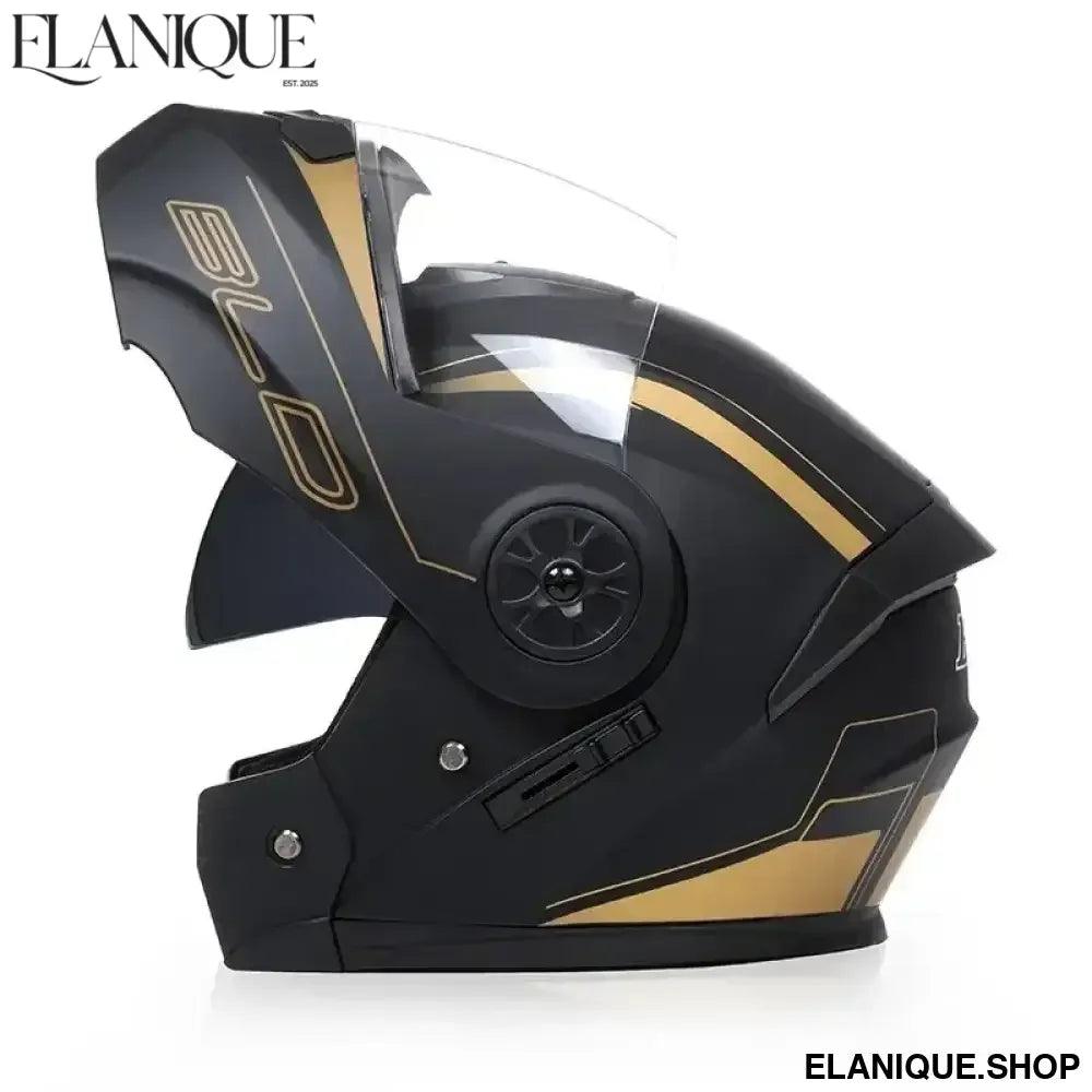 Personalised Dual Lens Flip Up Helmet – Motocross Racing Modular - Elanique