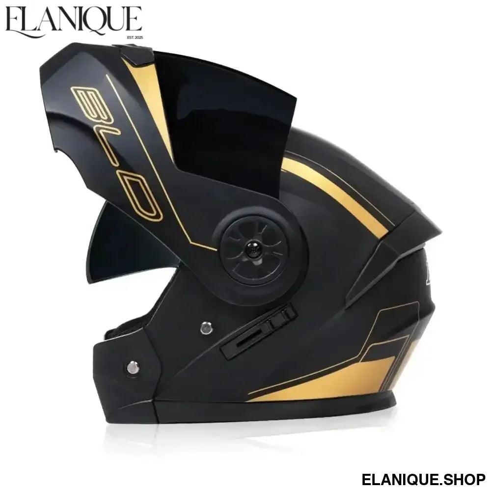 Personalised Dual Lens Flip Up Helmet – Motocross Racing Modular - Elanique
