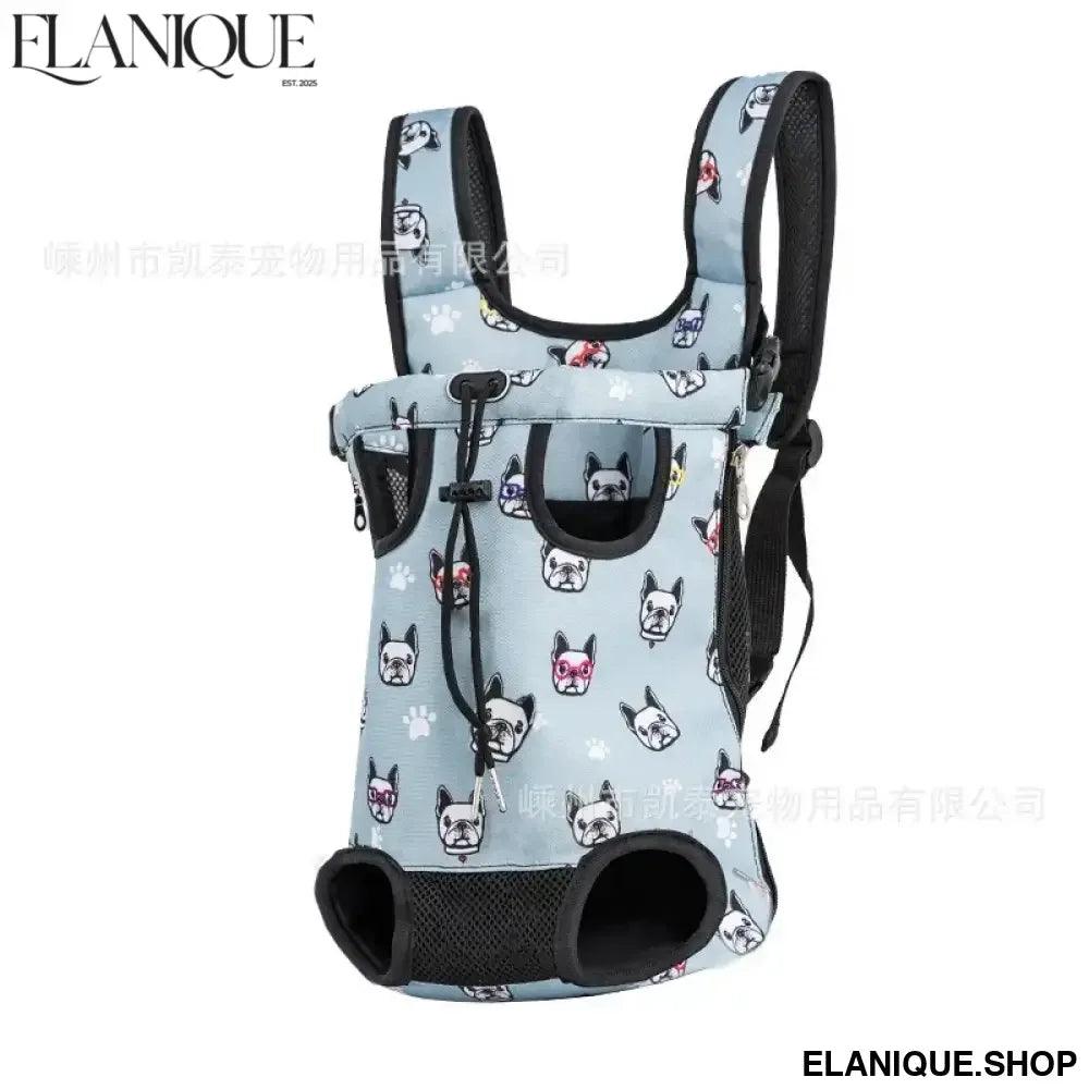 Pet Backpack for Small Dogs & Cats – Hands-Free Denim Travel Carrier - Elanique