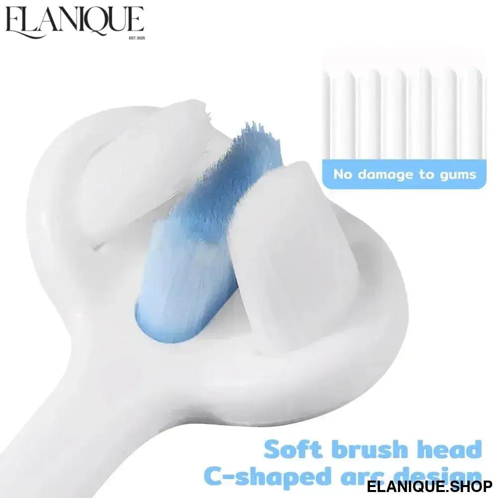 Pet Toothbrush 360 Degree 3-Sided Brush Head Cleans Gentle On Gums And Teeth Dog Cat Toothbrush Toothpaste Set - Elanique