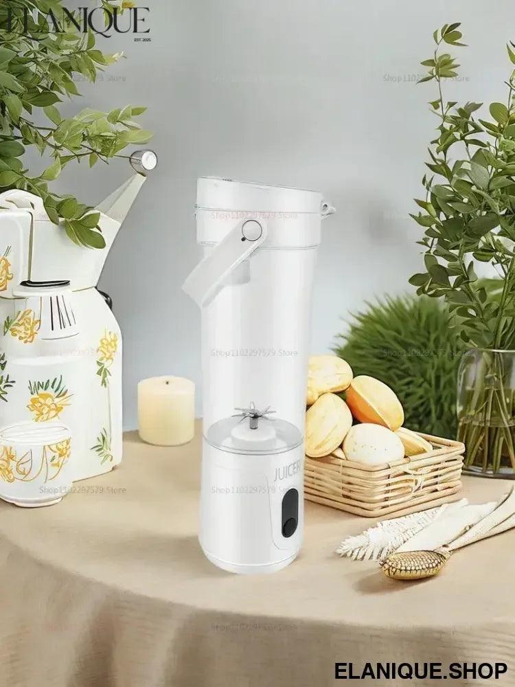 Portable Juice Blender 600ML 12 Blades Household USB Rechargeable Electric Juicer for Smoothies Fruit Mixing Personal Blender - Elanique