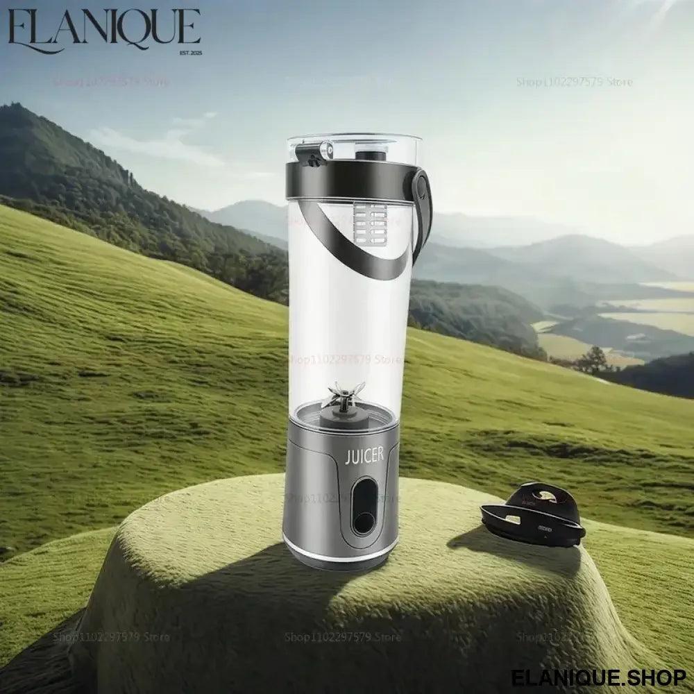 Portable Juice Blender 600ML 12 Blades Household USB Rechargeable Electric Juicer for Smoothies Fruit Mixing Personal Blender - Elanique