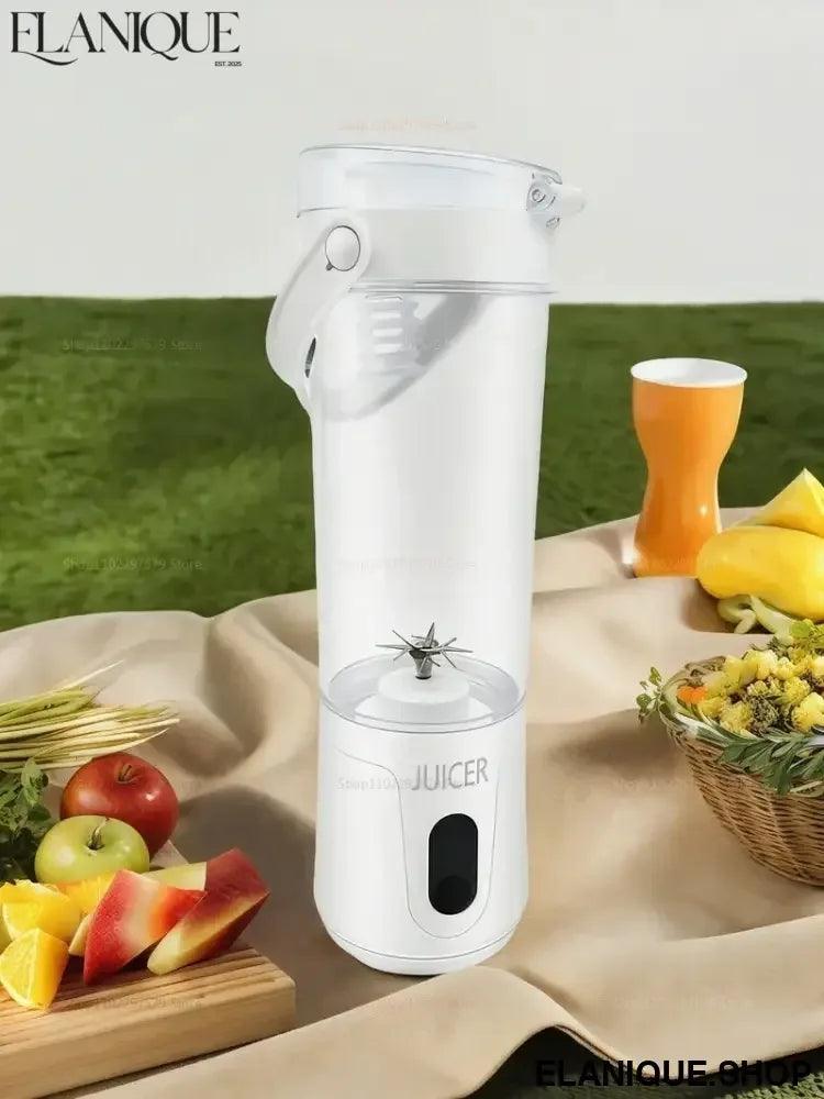 Portable Juice Blender 600ML 12 Blades Household USB Rechargeable Electric Juicer for Smoothies Fruit Mixing Personal Blender - Elanique