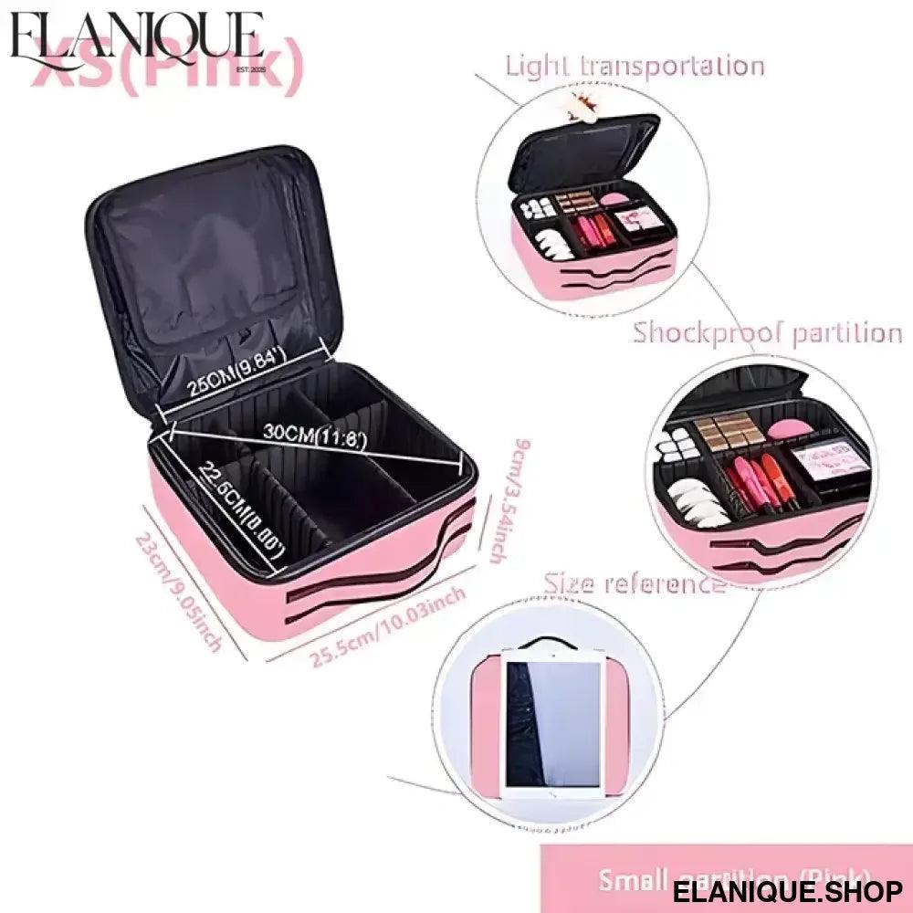 Professional Makeup Case Female Travel Big Capacity Beauty Nail ToolBox Cosmetic Organizer Suitcases For Makeup Storage Boxs - Elanique