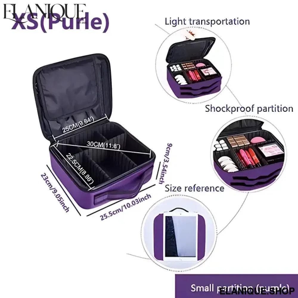 Professional Makeup Case Female Travel Big Capacity Beauty Nail ToolBox Cosmetic Organizer Suitcases For Makeup Storage Boxs - Elanique