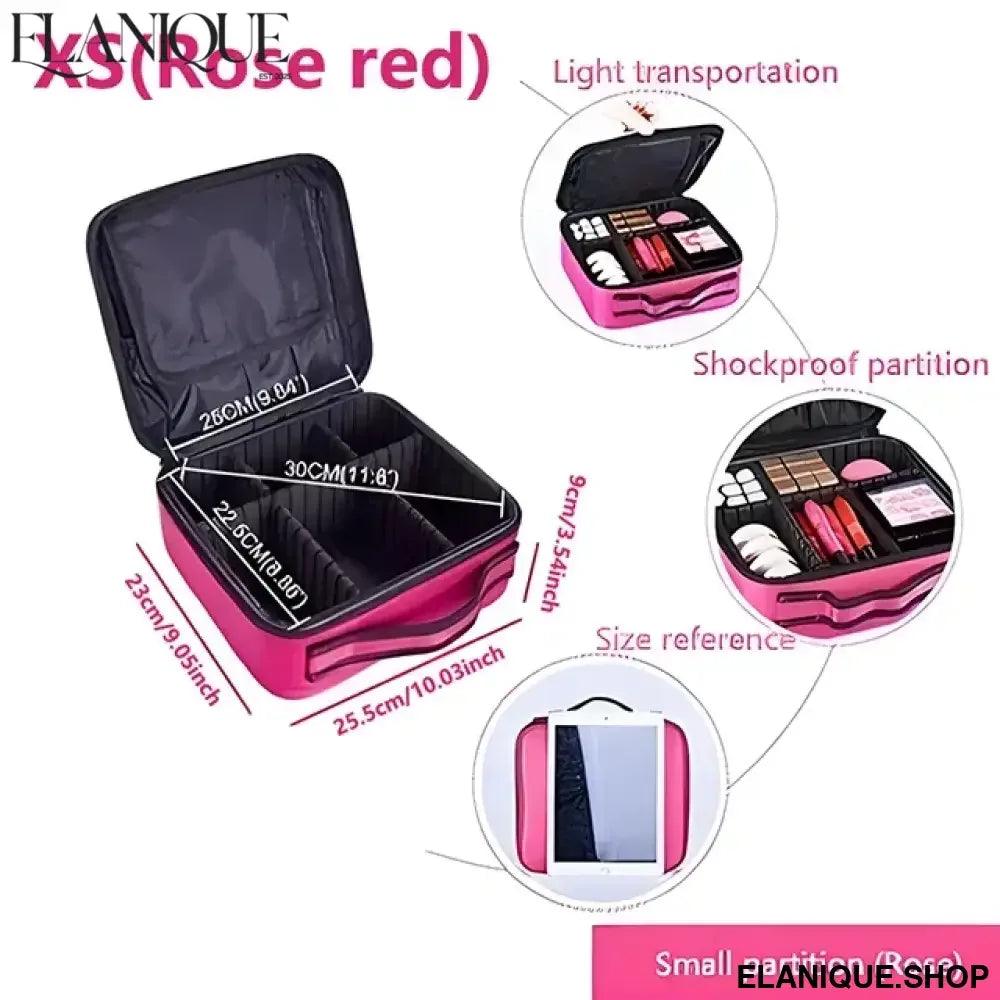 Professional Makeup Case Female Travel Big Capacity Beauty Nail ToolBox Cosmetic Organizer Suitcases For Makeup Storage Boxs - Elanique