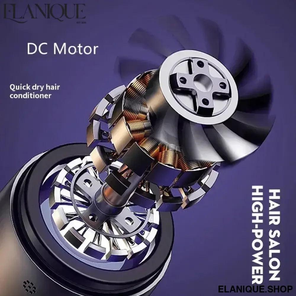 Professional Salon Hair Dryer with Ionic & Heat Protection Portable for Home Hotel Travel-for Household & Hotel Use - Elanique