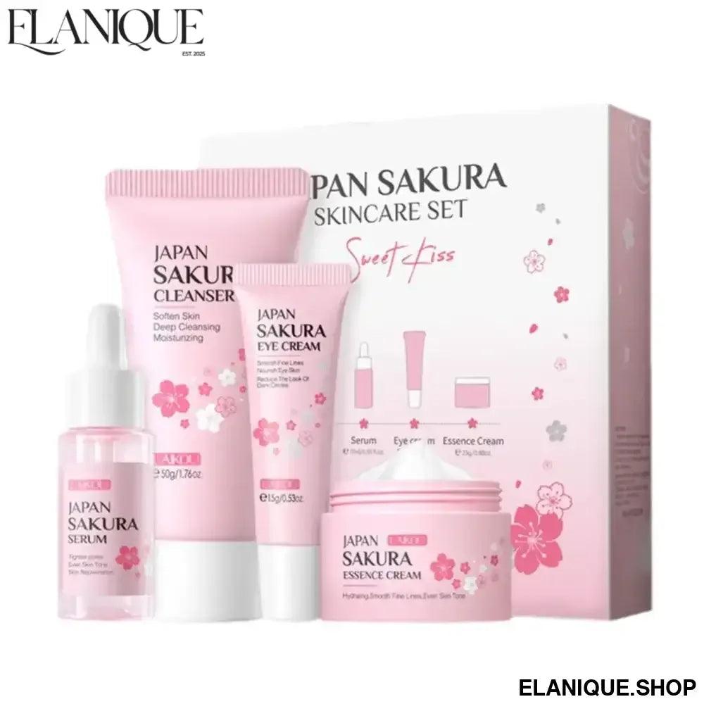 Sakura Facial Skin Care Set - Complete Japanese Beauty Ritual - Elanique