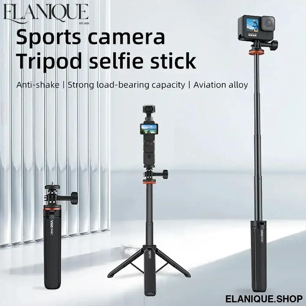 Selfie Stick Tripod for DJI Action 5 Pro/Osmo 360/Pocket 3/Insta360 X5 Adjustable Length Tripods Stand Photography Accessories - Elanique