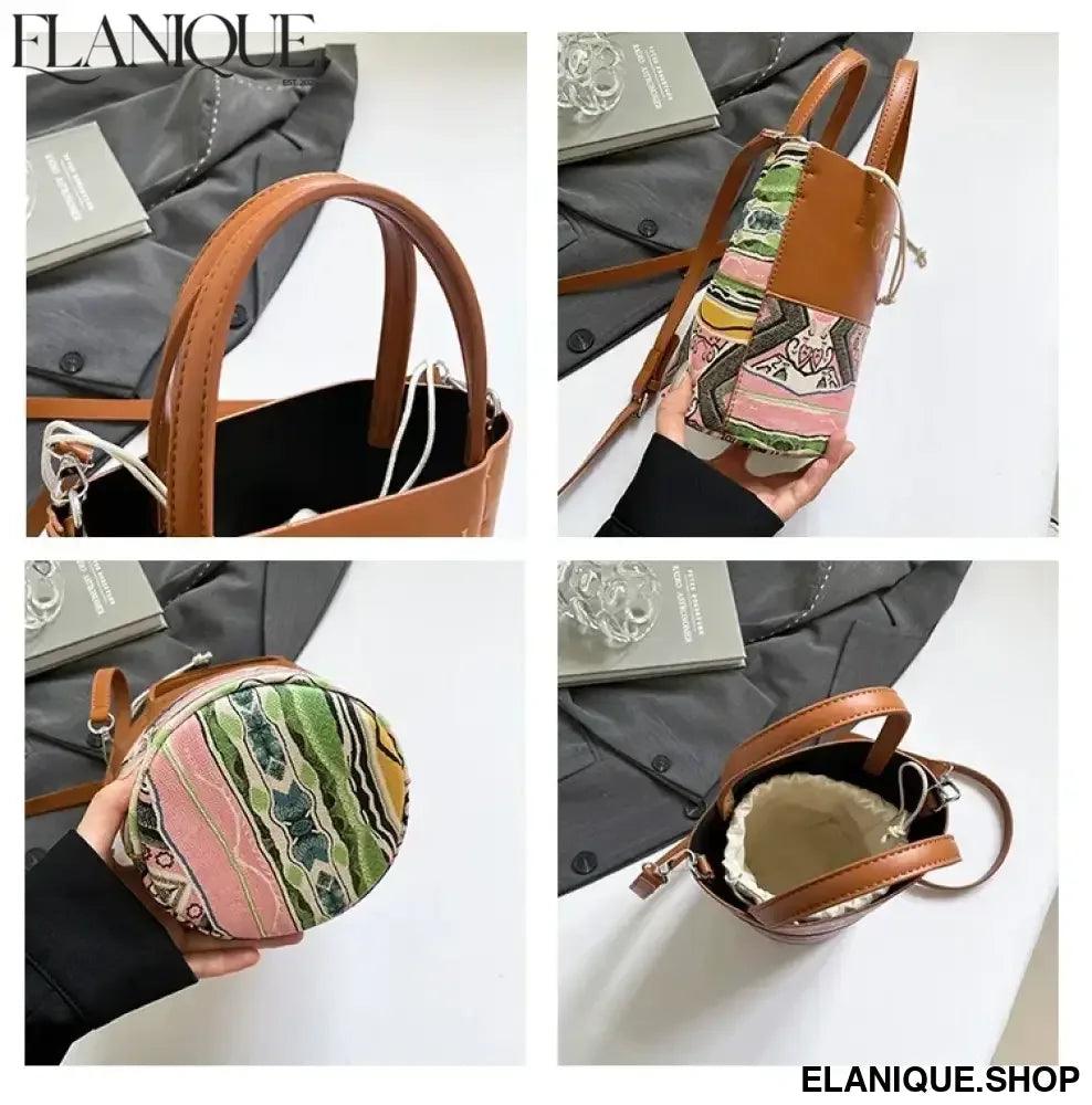 Stylish Classic Tote Bag Premium Leather Handbag By Famous Designer For Fashionable Ladies Shoulder Messenger - Elanique