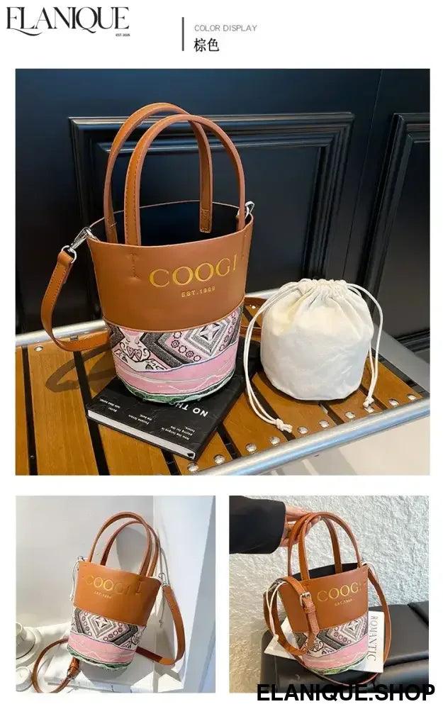 Stylish Classic Tote Bag Premium Leather Handbag By Famous Designer For Fashionable Ladies Shoulder Messenger - Elanique