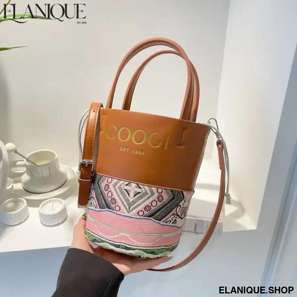 Stylish Classic Tote Bag Premium Leather Handbag By Famous Designer For Fashionable Ladies Shoulder Messenger - Elanique