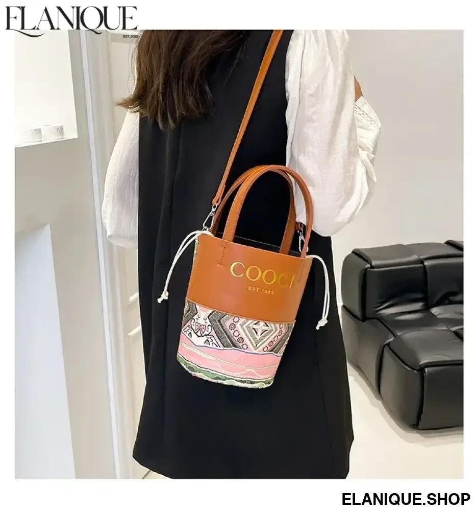 Stylish Classic Tote Bag Premium Leather Handbag By Famous Designer For Fashionable Ladies Shoulder Messenger - Elanique