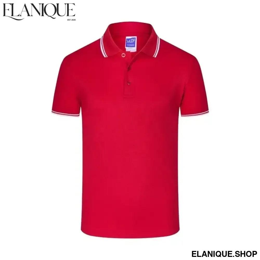 Summer Polo Shirts Men Cotton Short Sleeve Polos T Shirt Luxury New 2023 Solid Color Breathable Anti-Pilling Brand Plus Size 4XL - Elanique