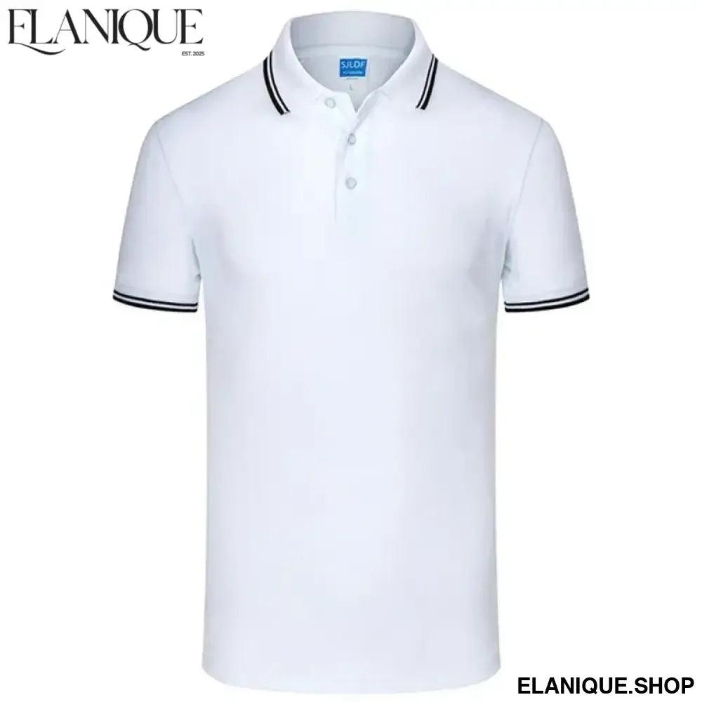 Summer Polo Shirts Men Cotton Short Sleeve Polos T Shirt Luxury New 2023 Solid Color Breathable Anti-Pilling Brand Plus Size 4XL - Elanique