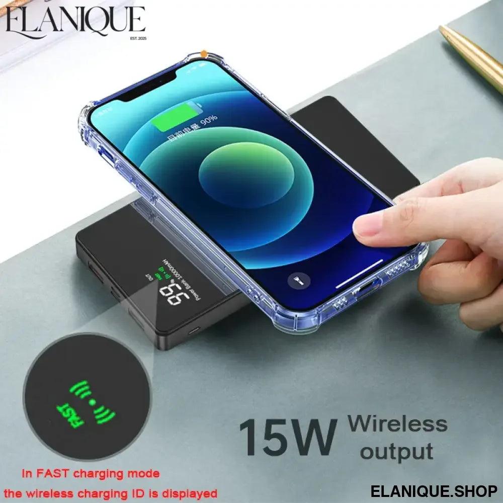 Wireless Charger Power Bank mirror Portable Battery Charger for iPhone 15 Xiaomi Huawei 20000mAh 22.5W Fast Charging Powerbank - Elanique